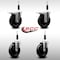 Service Caster 5'' SS Hard Rubber Swivel 7/8'' Expand Stem Caster Set 2 Total Lock Brakes, 4PK SCC-SSEXTTL20S514-HRS-2-S-2-78 - alternate 2